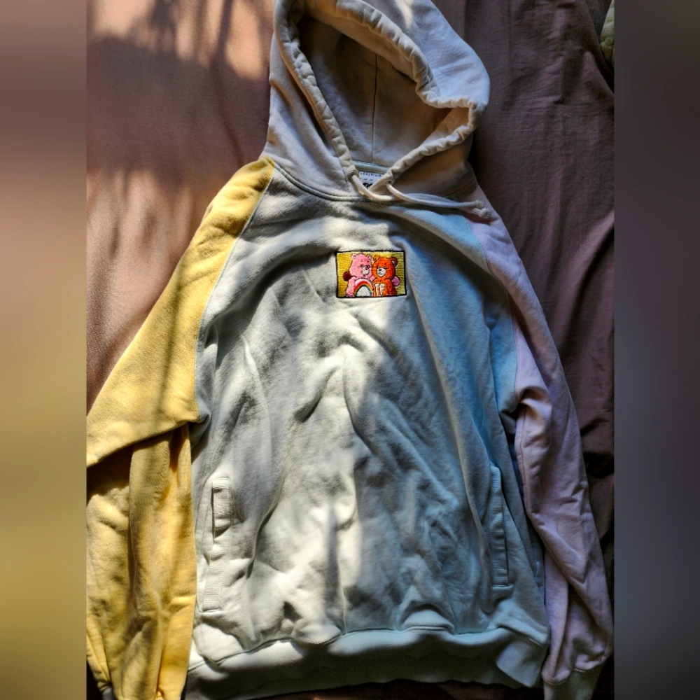 TF X Care Bears Colorblovk Hoodie- Pastel